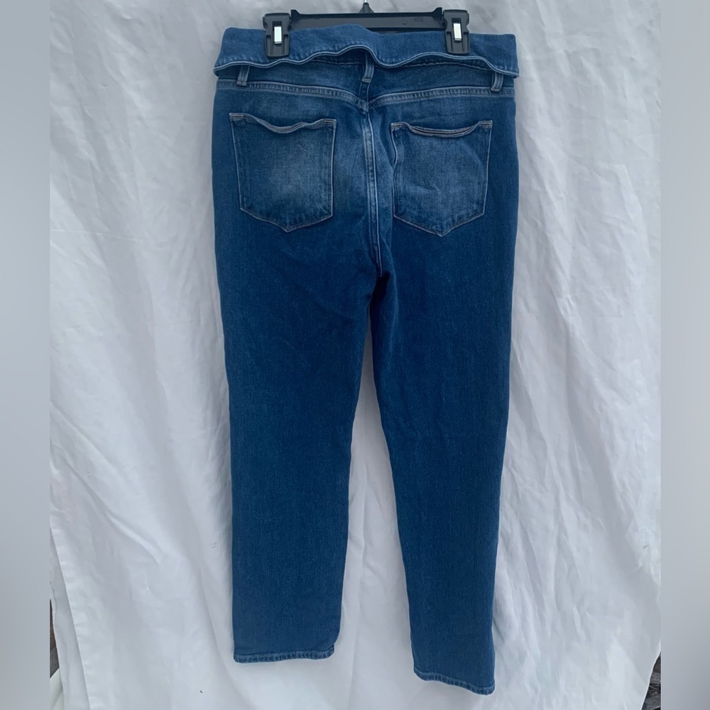 Frame Denim Le High Straight Jeans Fold Over Waist Size 27 - Picture 8 of 9